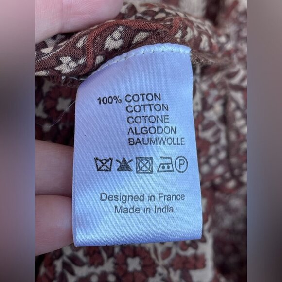 BLUE BOHEME Audrey Printed Maxi kaftan  Dress Butterfly Sleeves  brown large - Picture 11 of 13